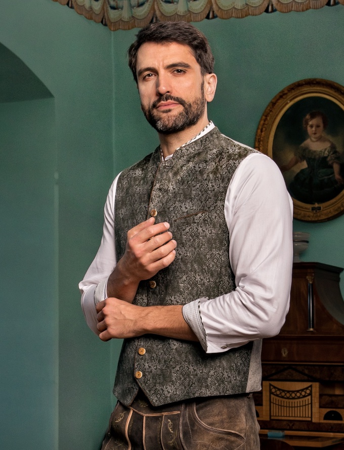 Chemise Traditionnelle Bavaroise HerzSticht Geigelstein – Coton-polyester, Coupe Modern Fit - 8