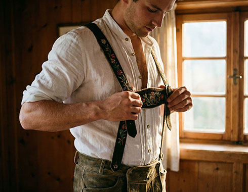 Hosenträger mit Lederhose richtig und zum Anlass passend tragen