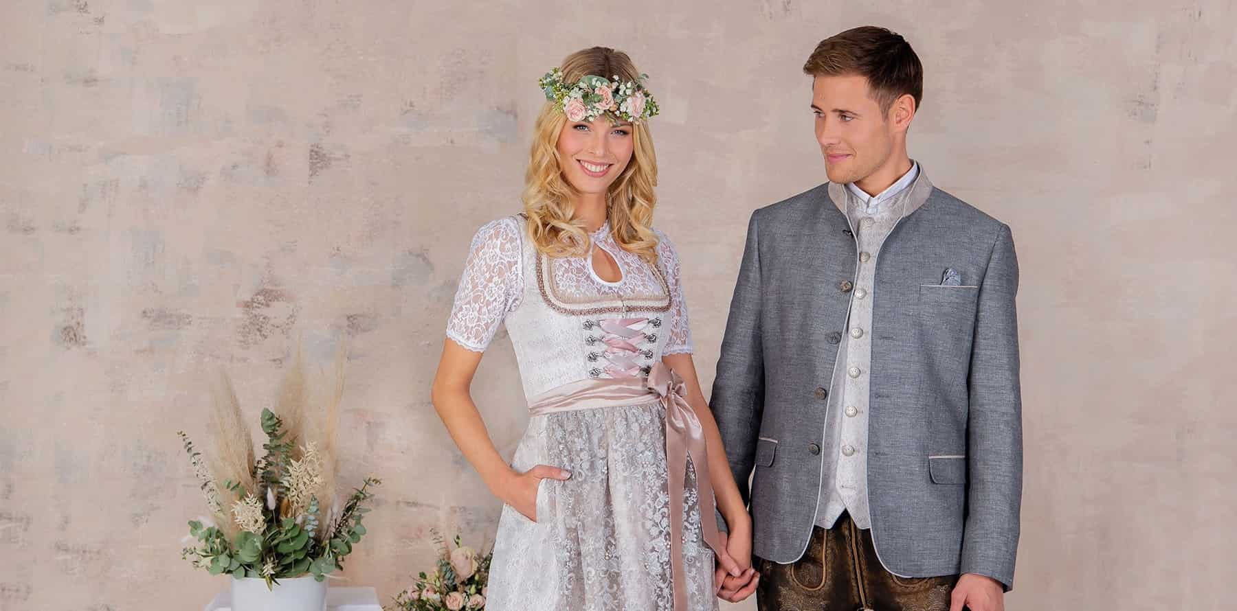 Mann und Frau in bayrischer Hochzeitstracht