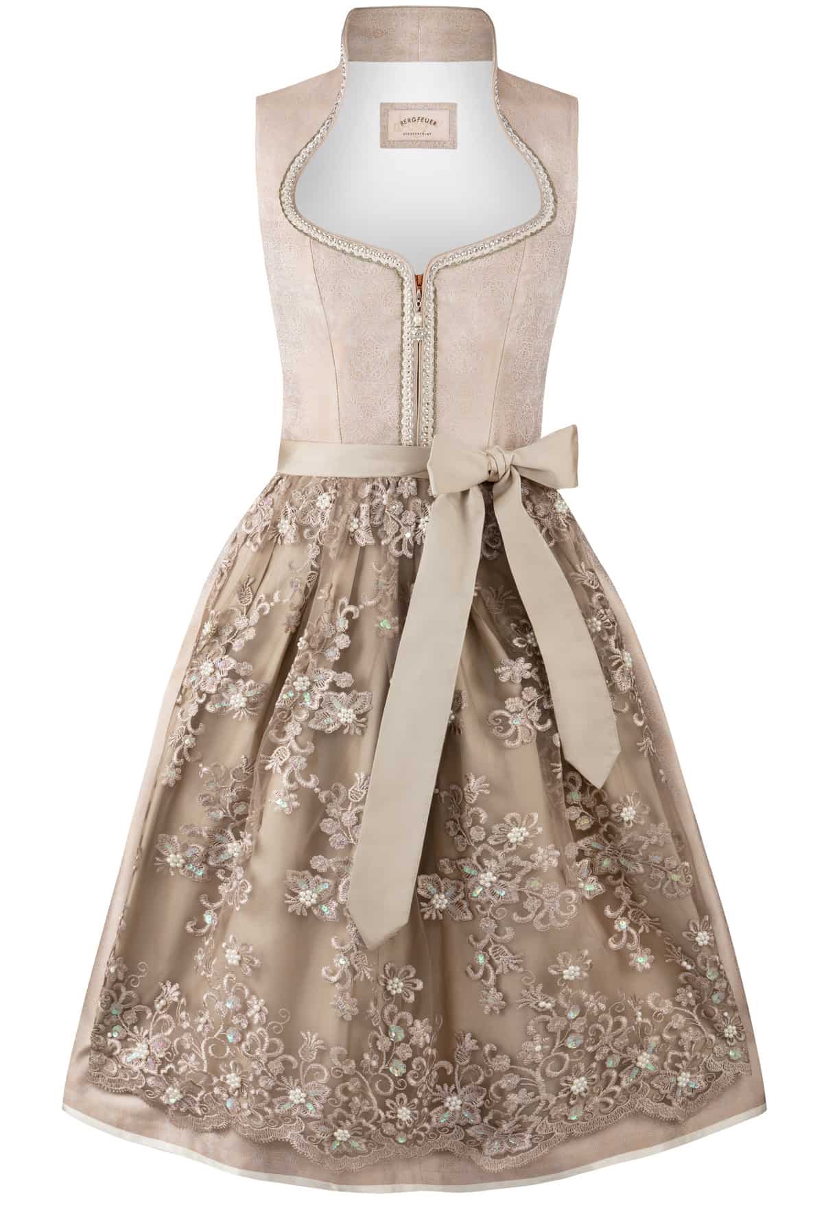 Dirndl Adriene (taupe, Gr. 38) von Stockerpoint Bergfeuer Couture für Damen, 100% Polyester