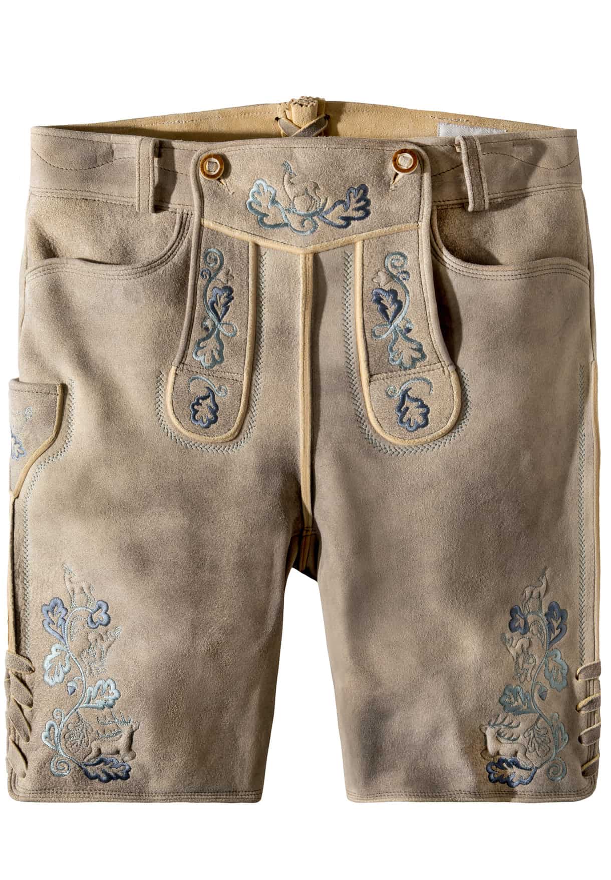 Säm. gegerb. Lederhose Tobias oid stein-rauch | 46