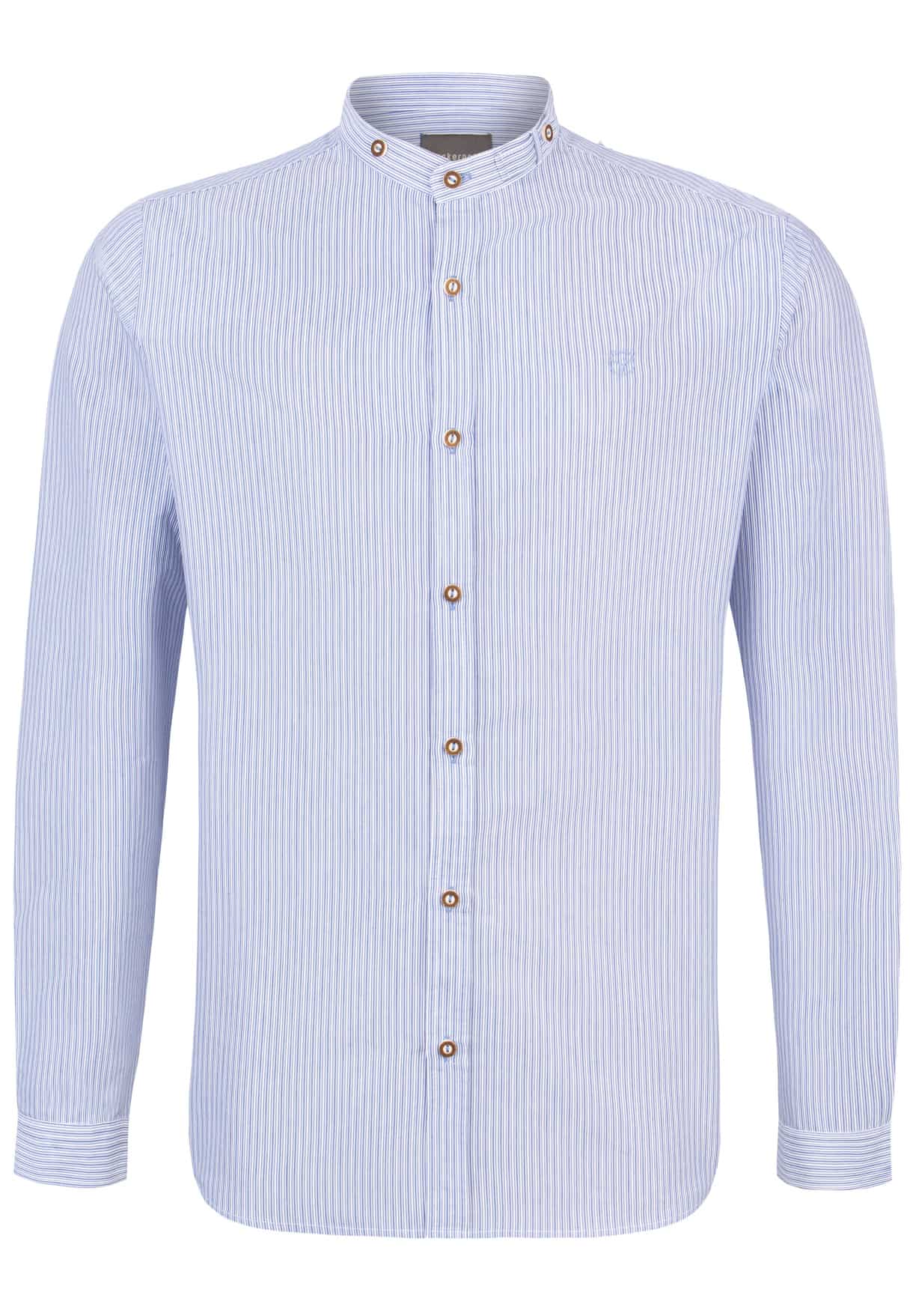 Trachtenhemd Frederik blau | S