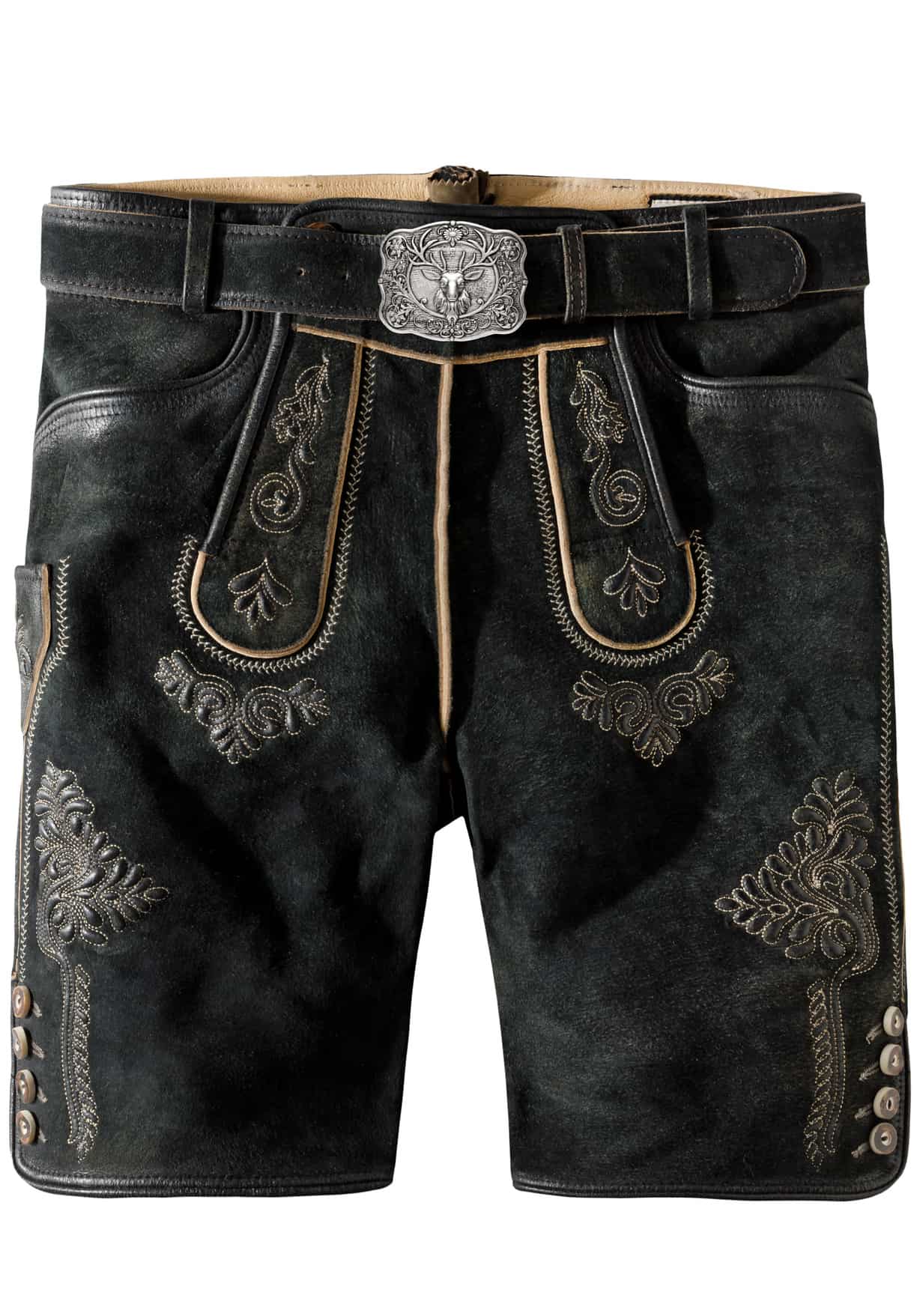 Trachtenlederhose Bertl graphit gespeckt | 44