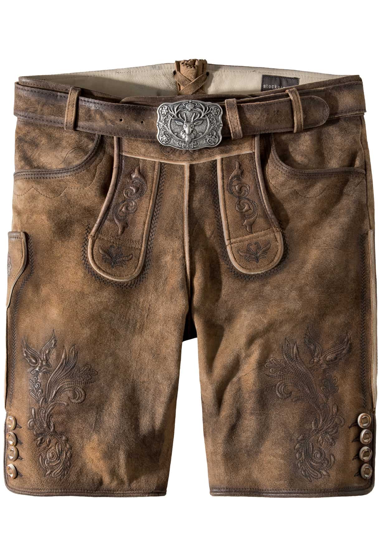 Trachtenlederhose Jordan rehbraun gespeckt | 44