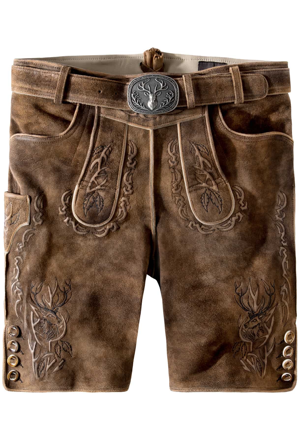 Trachtenlederhose Lewis nuss gespeckt | 44