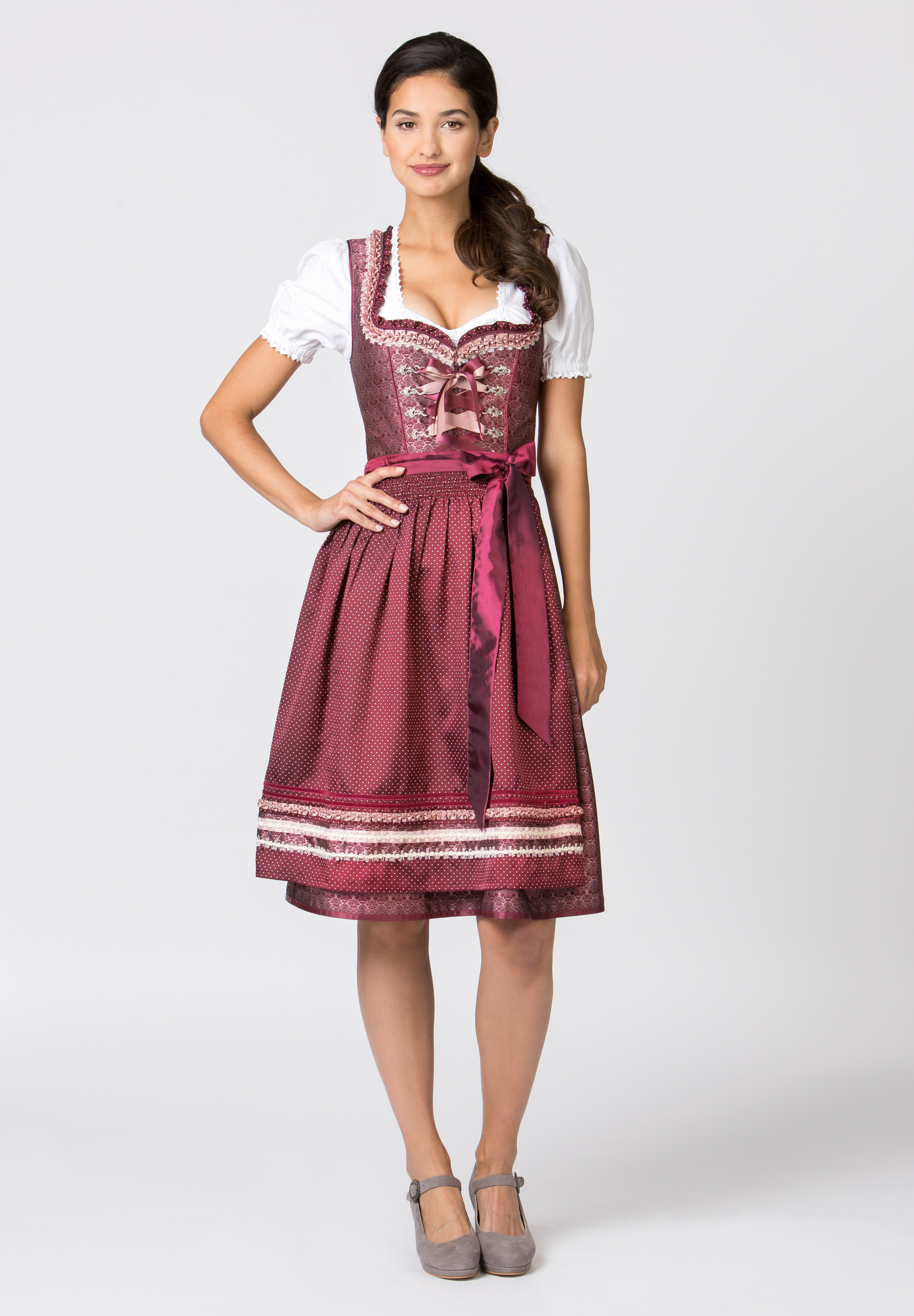 Dirndl Giselle bordeaux